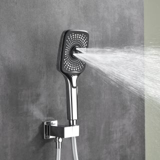 Душевой комплект Black&White Gravity 9101CGH с термостатом хром